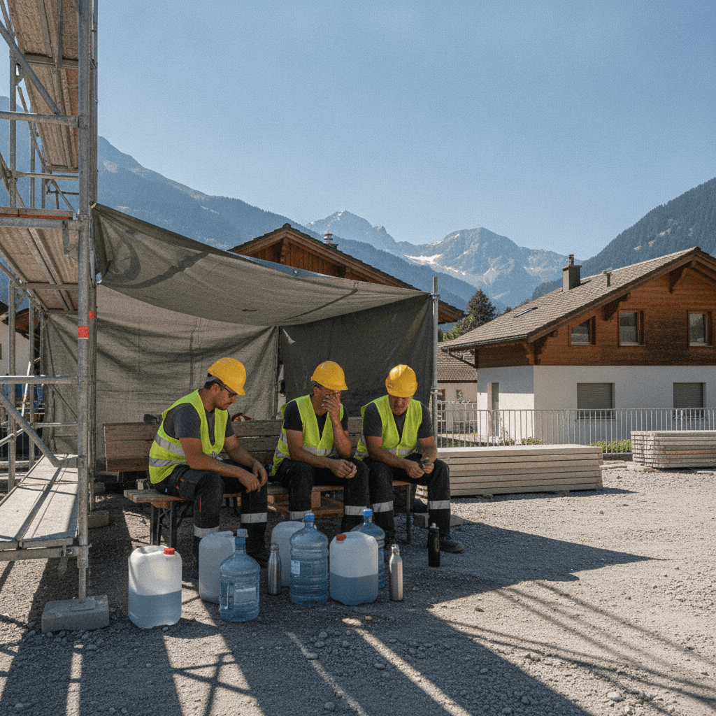 Do construction sites in Switzerland have to close during heatwaves?