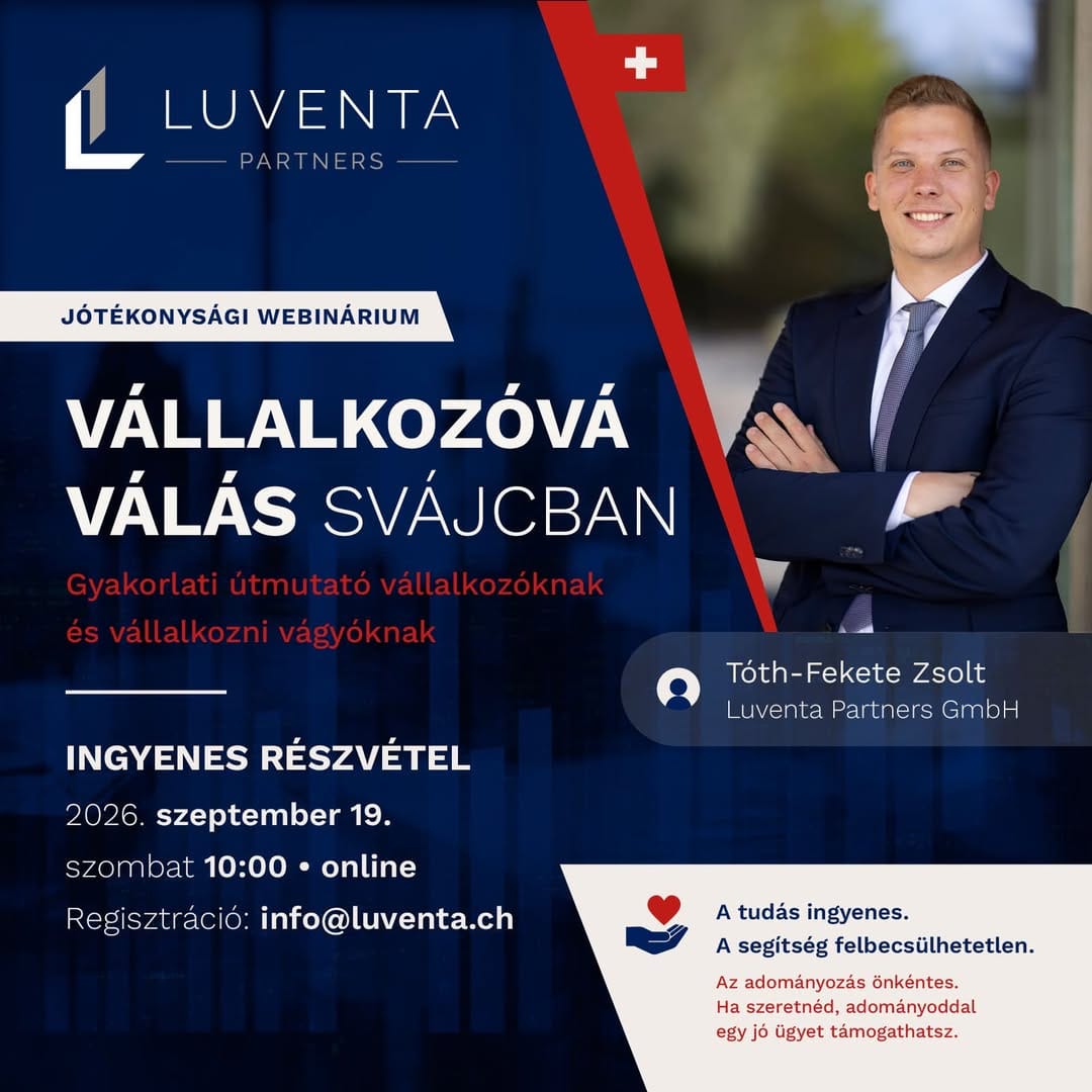 Charity webinar – Starting a business in Switzerland